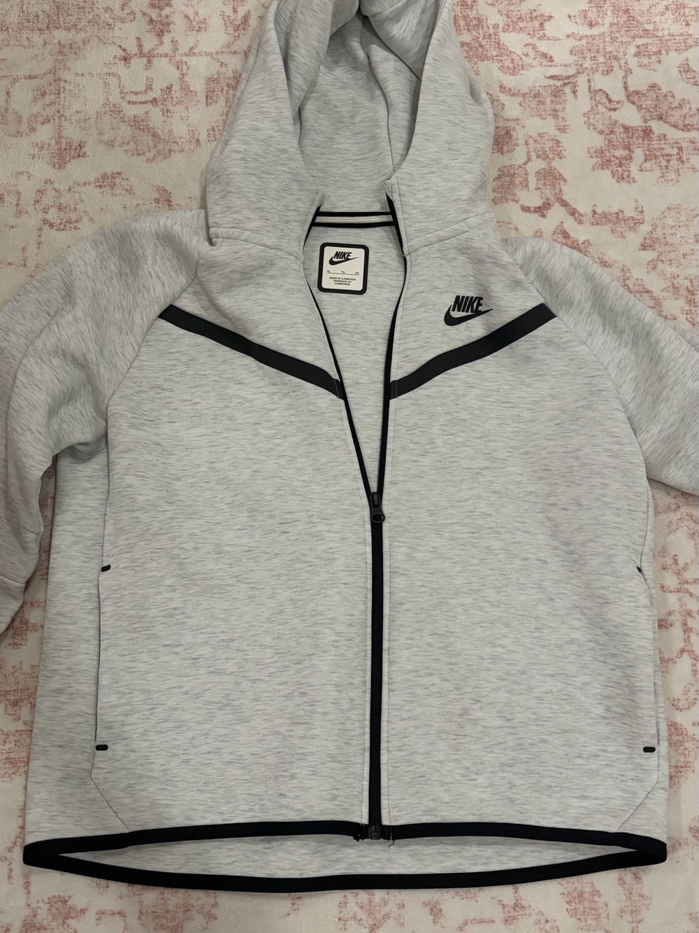 Nike Kids Light Gray Nike Tech with Black Trim